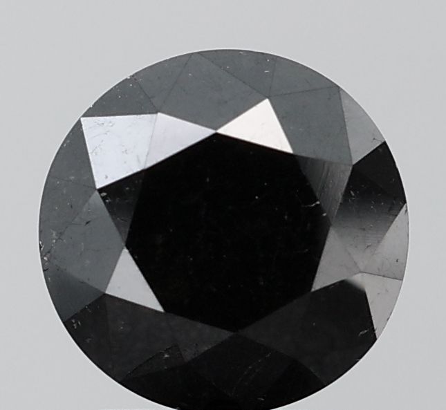 2.72 Carat Round Diamond Black VS2