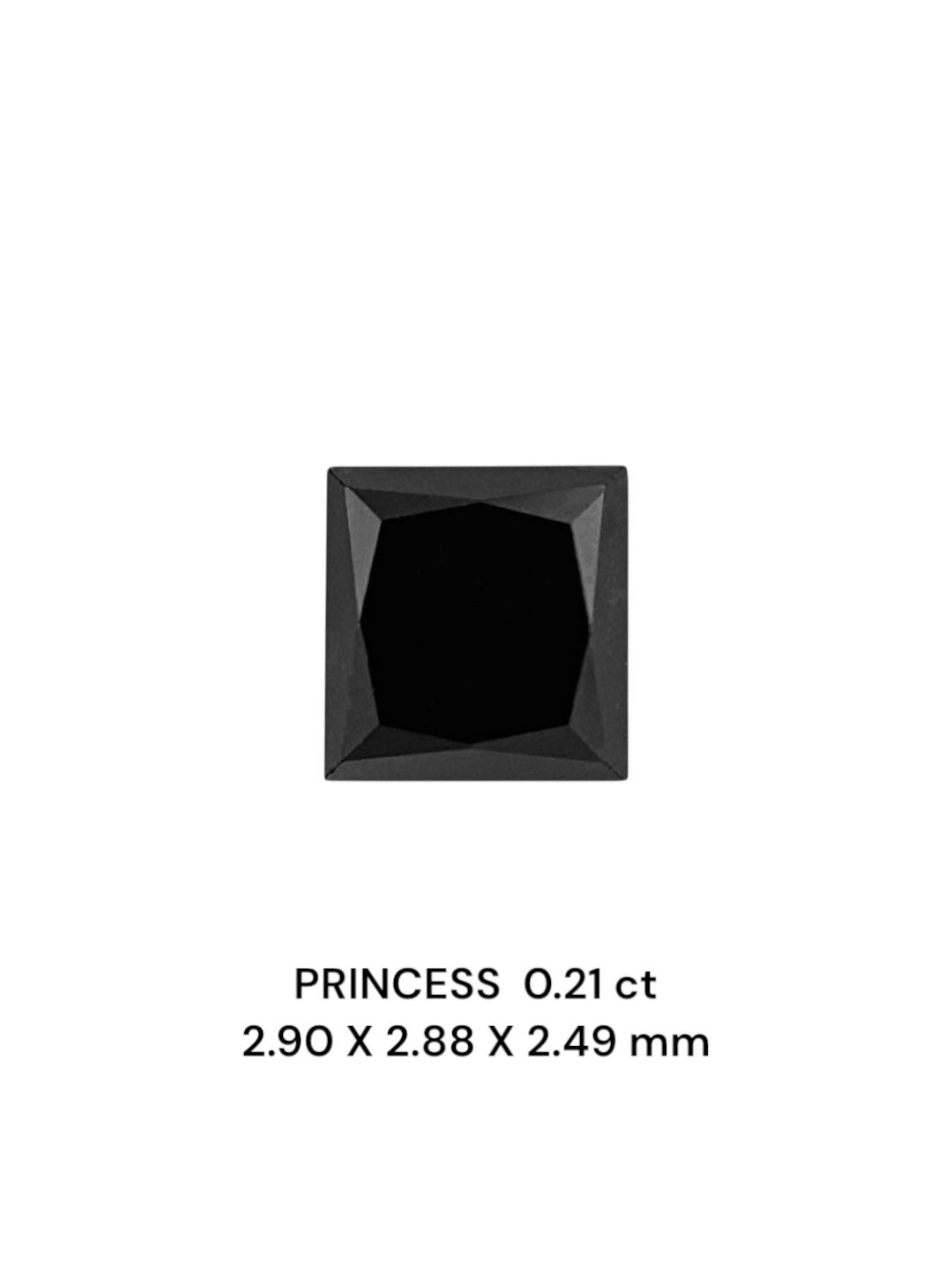 0.21 Carat Princess Diamond Fancy Black VVS2