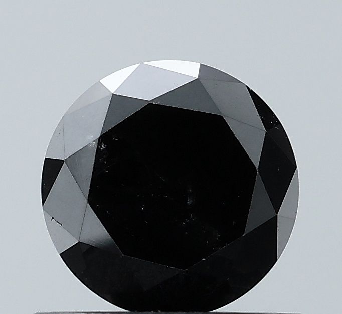0.88 Carat Round Diamond Black VVS2