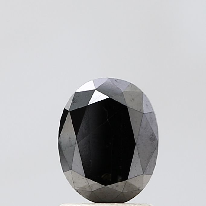 1.37 Carat Oval Diamond Black VVS2