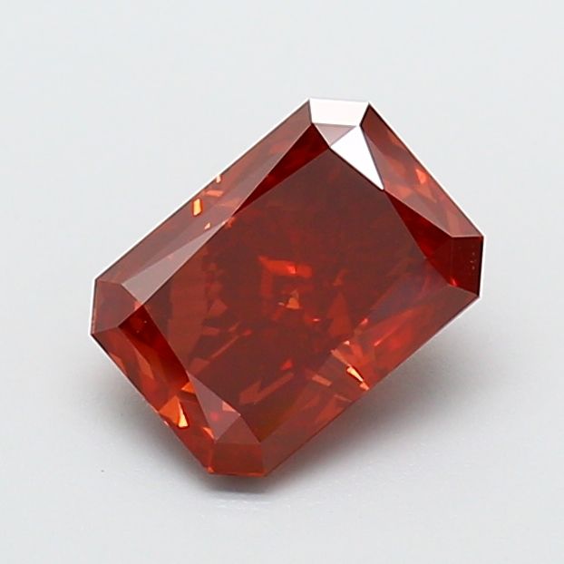 2.03 carat fancy vivid  red VVS2 EX Cut IGI radiant diamond