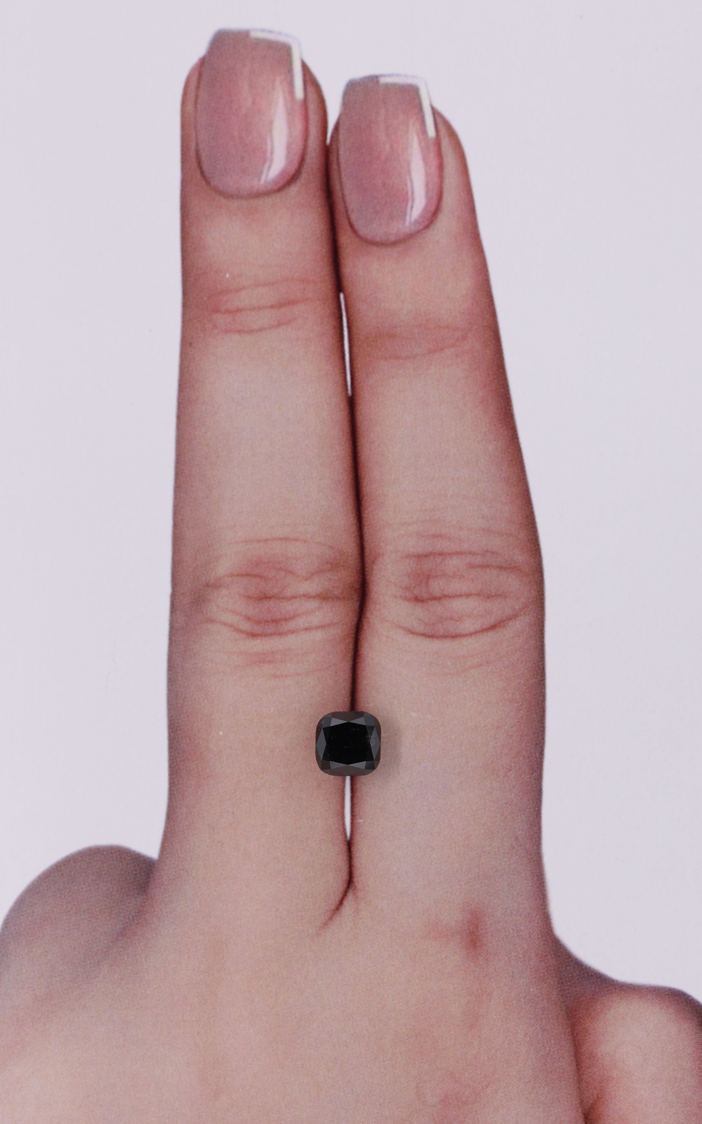 1.05 Carat Cushion brilliant Diamond Fancy Black VVS2