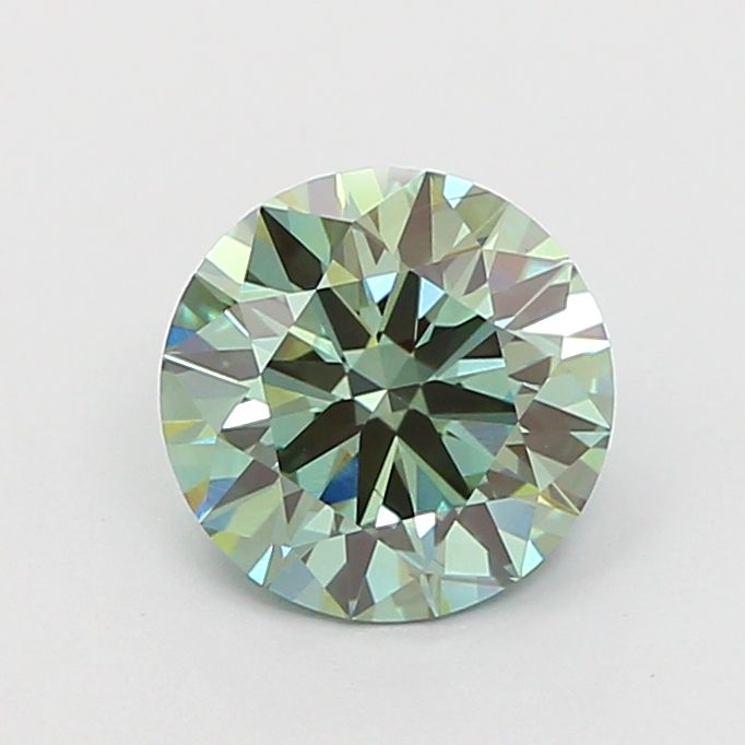 1.25 carat fancy vivid green VS2 ID Cut IGI round diamond