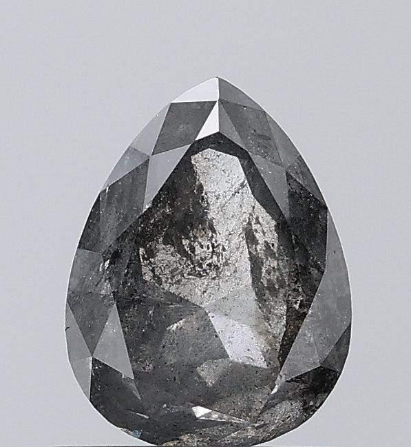 1.29 Carat Pear Diamond Salt and Pepper VVS2