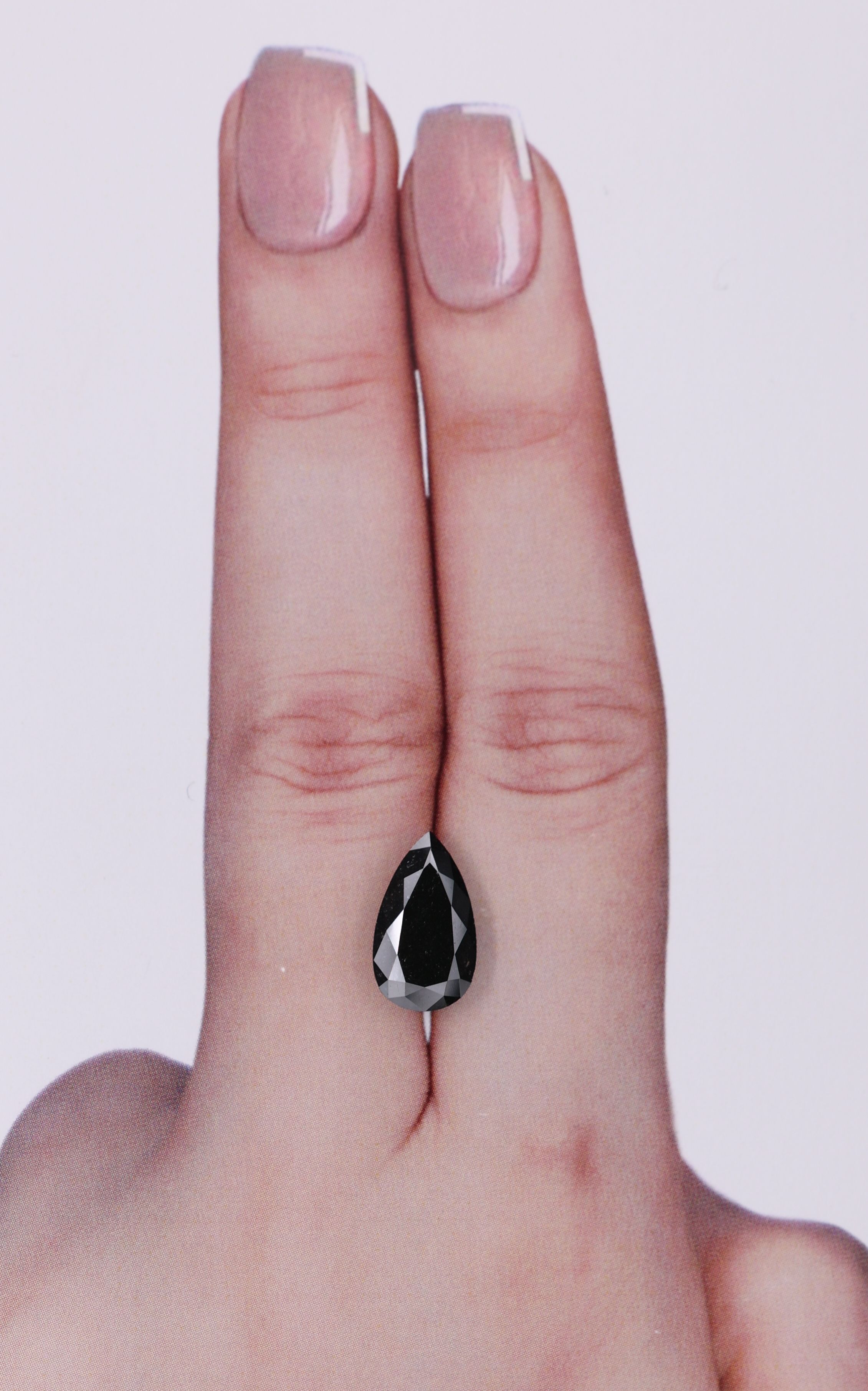 2.42 Carat Pear Diamond Fancy Black VVS2