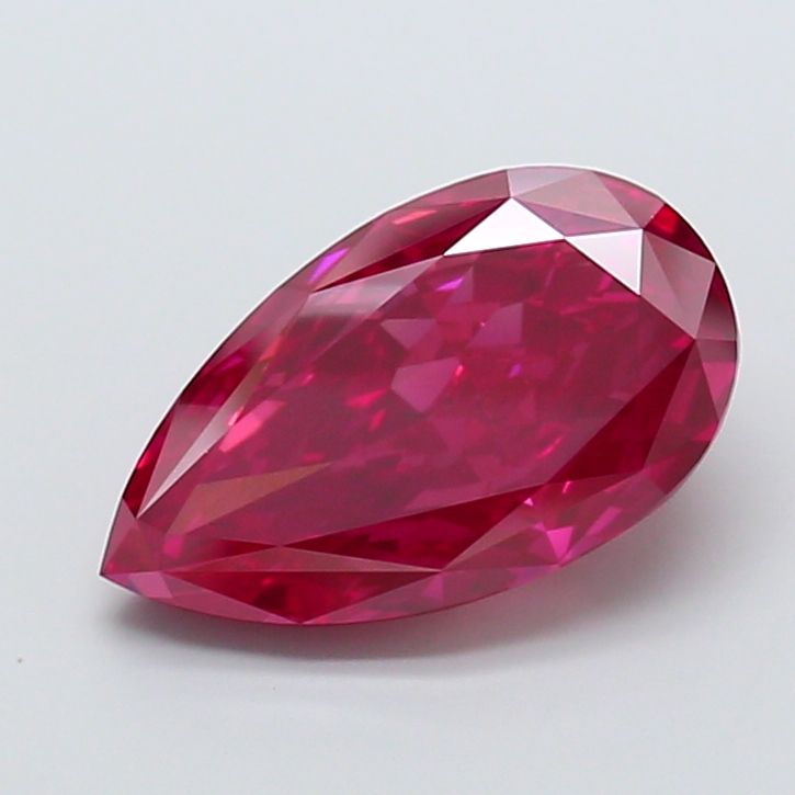 7.51 carat fancy vivid  red VS1 EX Cut IGI pear diamond