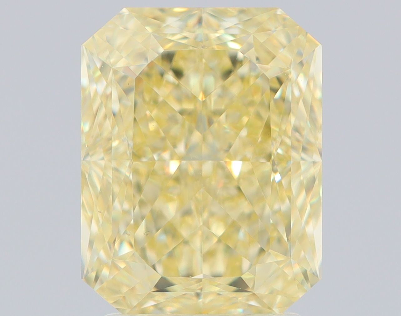 3.12 Carat Radiant Diamond Fancy Yellow VS2