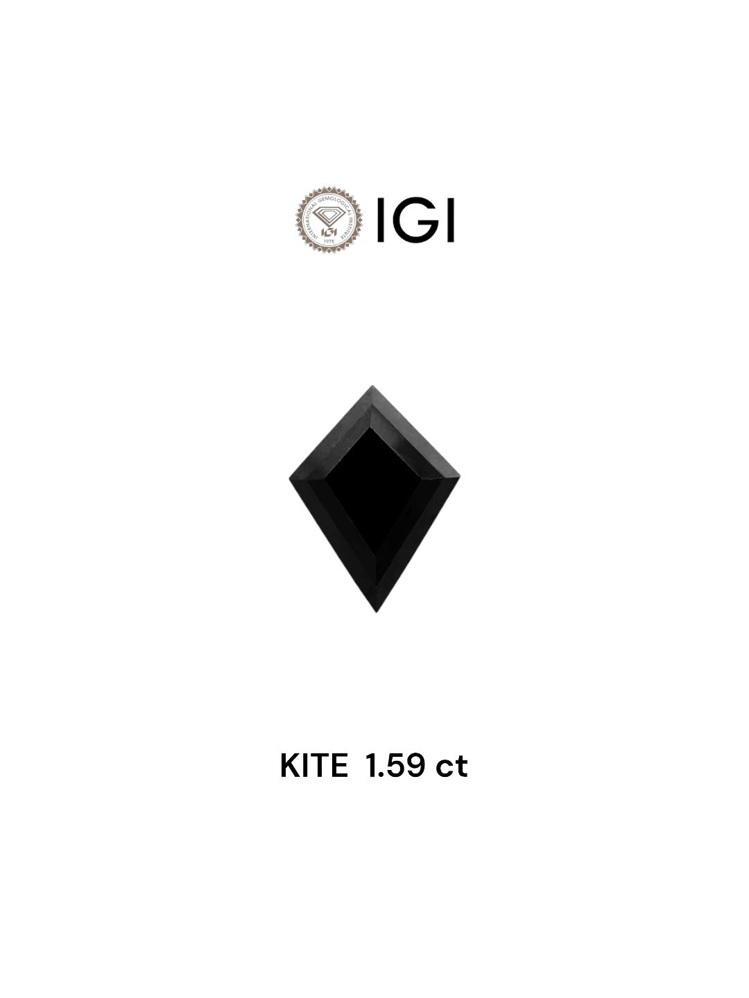 1.59 Carat Kite Diamond Fancy Black 