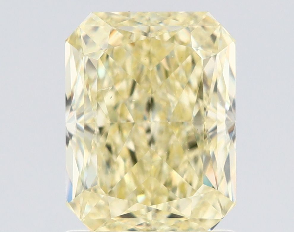 1.64 Carat Radiant Diamond Fancy Light Yellow VVS1