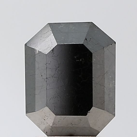 2.04 Carat Emerald Diamond Black VS1