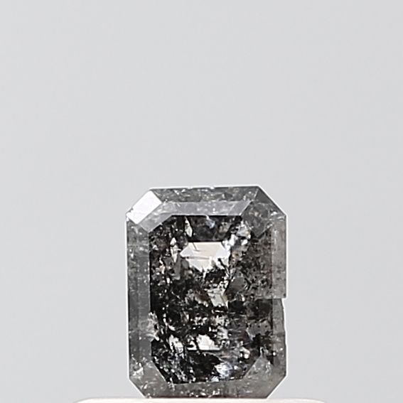0.28 Carat Emerald Diamond Salt and Pepper VS1