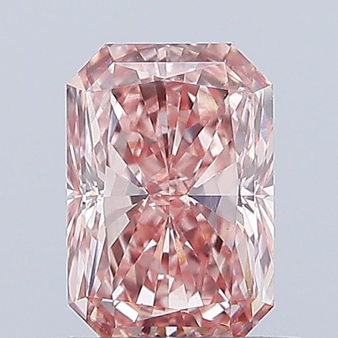 1.02 carat fancy intense pink VS2 EX Cut IGI radiant diamond
