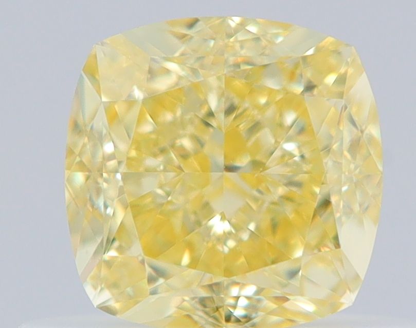 0.66 Carat Cushion brilliant Diamond Fancy Yellow VVS2