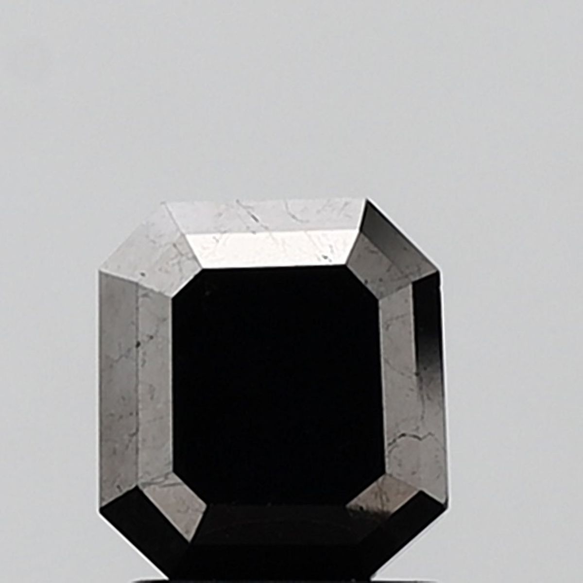 1.96 Carat Emerald Diamond Black VVS2