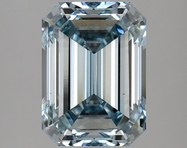 3.13 carat fancy intense blue VS2 EX Cut IGI emerald diamond