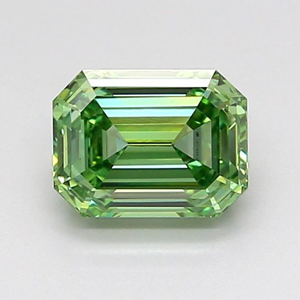 1.08 carat fancy vivid green VS1 EX Cut IGI emerald diamond