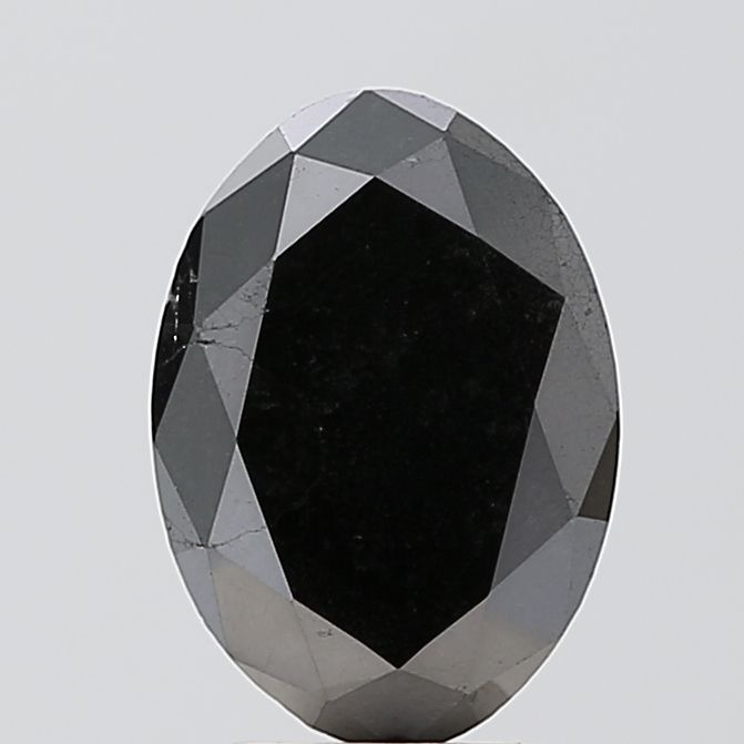 2.76 Carat Oval Diamond Fancy Black VS1