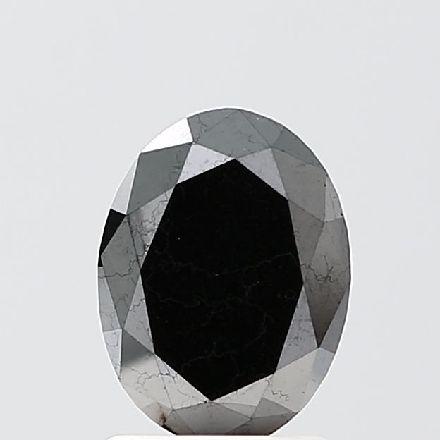 1.86 Carat Oval Diamond Fancy Black VVS2