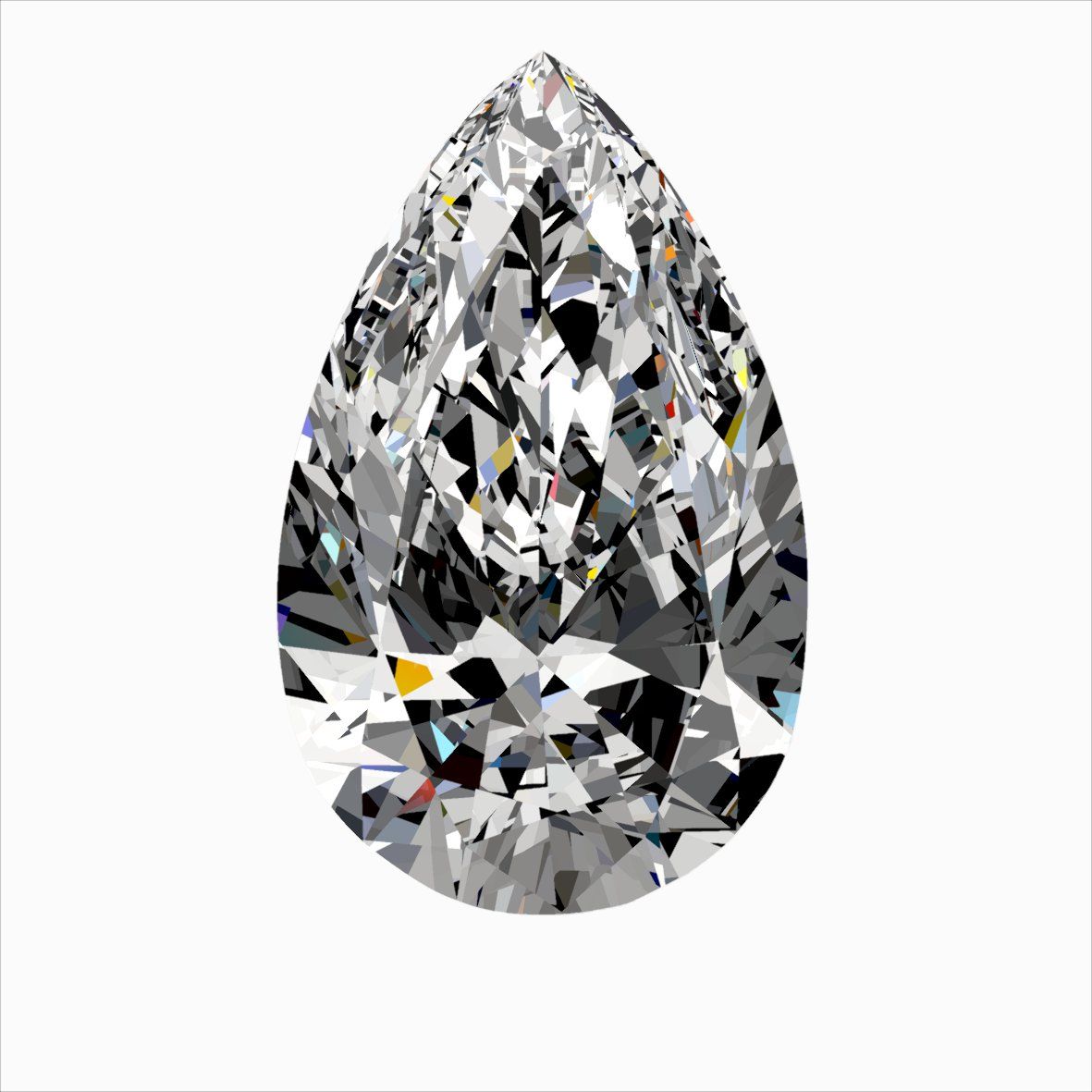 Diamant Poire 0.30 ct - Couleur J - Pureté VS2
