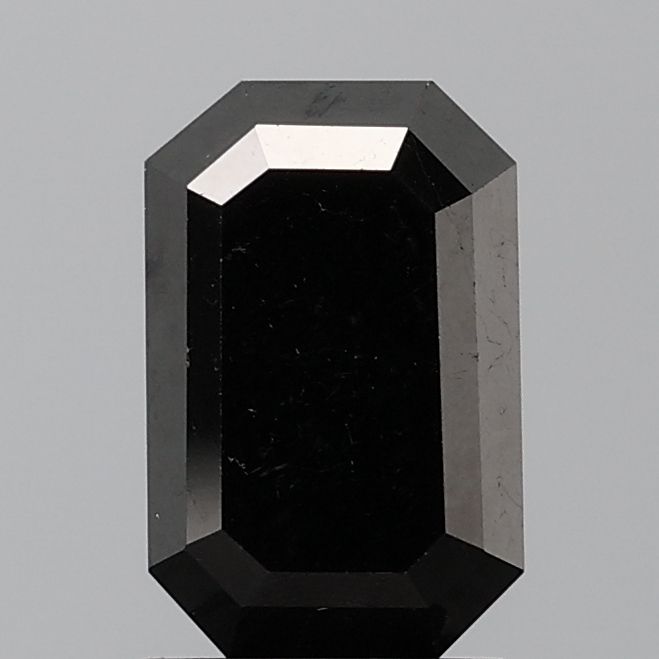 1.87 Carat Emerald Diamond Fancy Black VS2