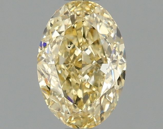 1.04 carat fancy intense yellow VS2 EX Cut IGI oval diamond