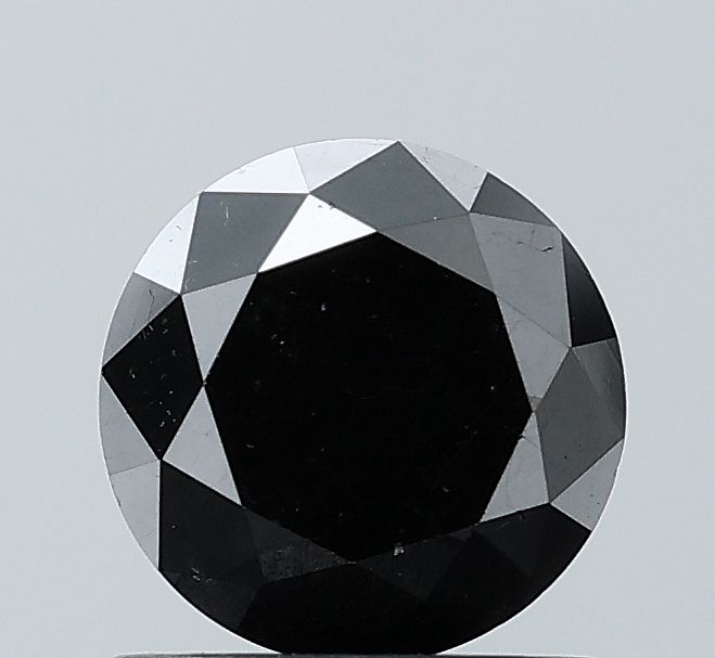 1.34 Carat Round Diamond Black VVS2