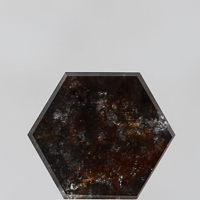 1.85 Carat Hexagonal Diamond Salt and Pepper VS1