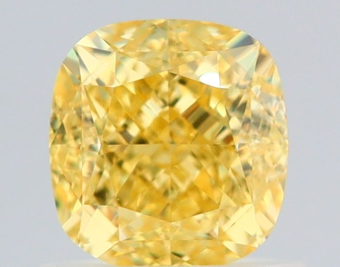 1.01 Carat Cushion brilliant Diamond Fancy Intense Yellow VVS2