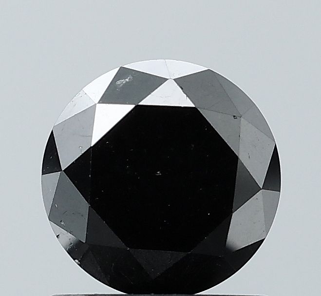 1.34 Carat Round Diamond Black VVS2
