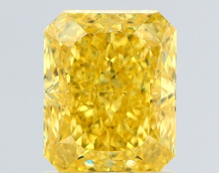 1.51 Carat Radiant Diamond Fancy Vivid Yellow VS1