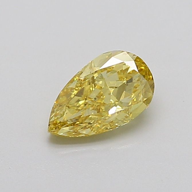 1.01 carat fancy intense yellow VS2 EX Cut IGI pear diamond