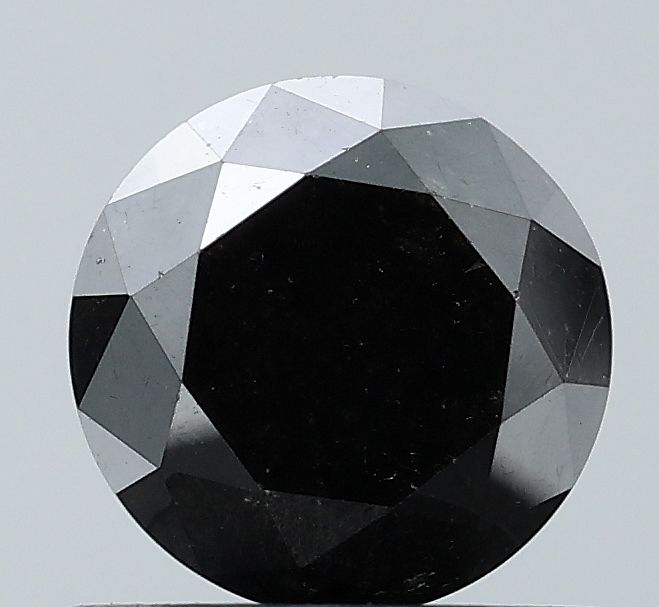 0.93 Carat Round Diamond Black VVS2