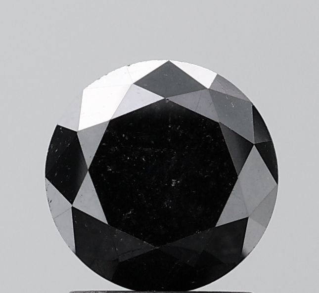 2.31 Carat Round Diamond Black VVS2