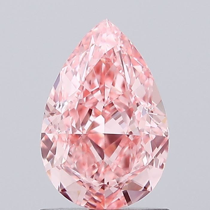 PEAR 1.3ct Fancy Vivid Pink VVS2 – EX VG STG