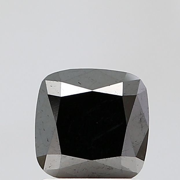 1.56 Carat Cushion brilliant Diamond Fancy Black VVS2