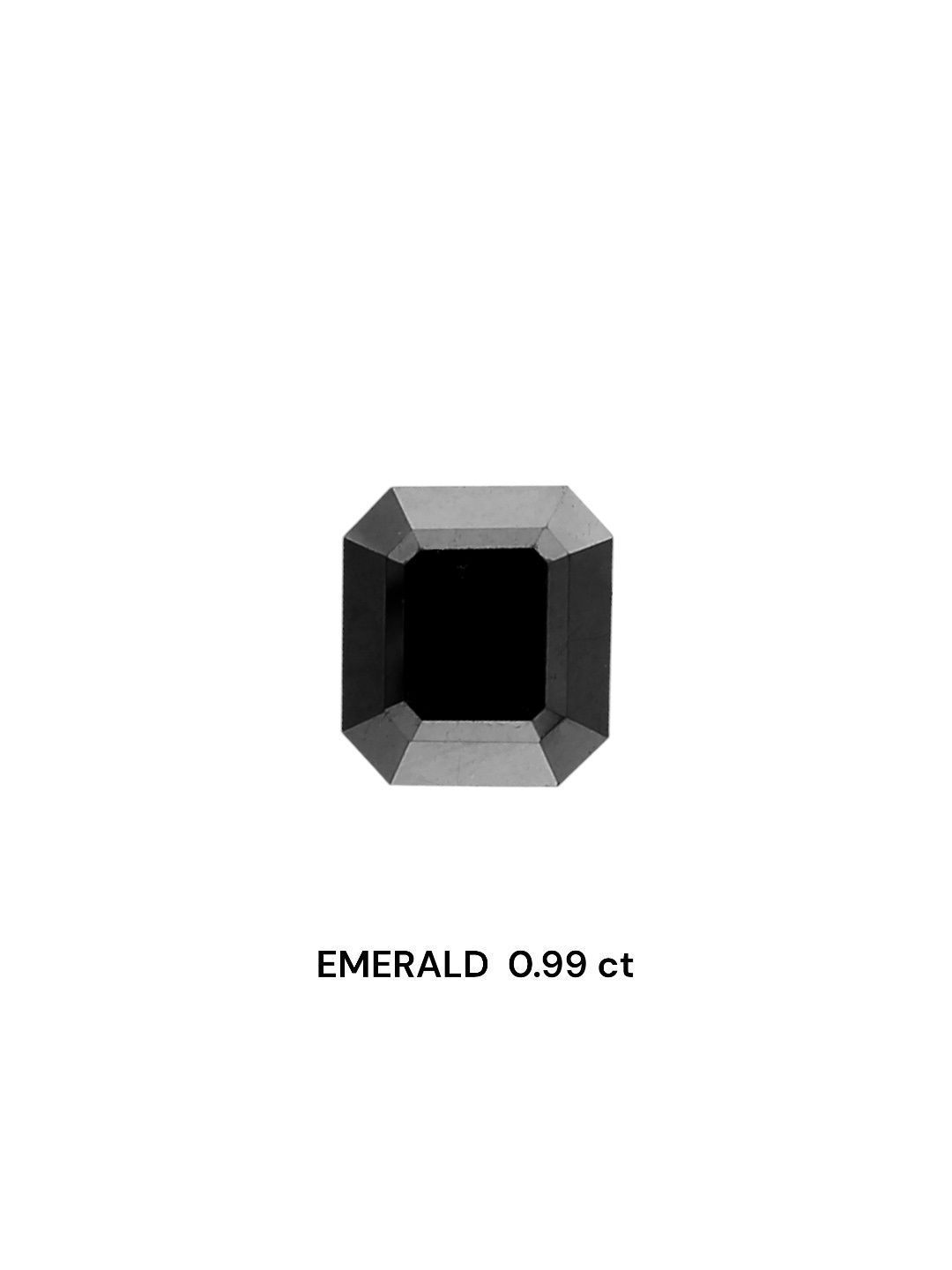 0.99 Carat Emerald Diamond Fancy Black VVS2