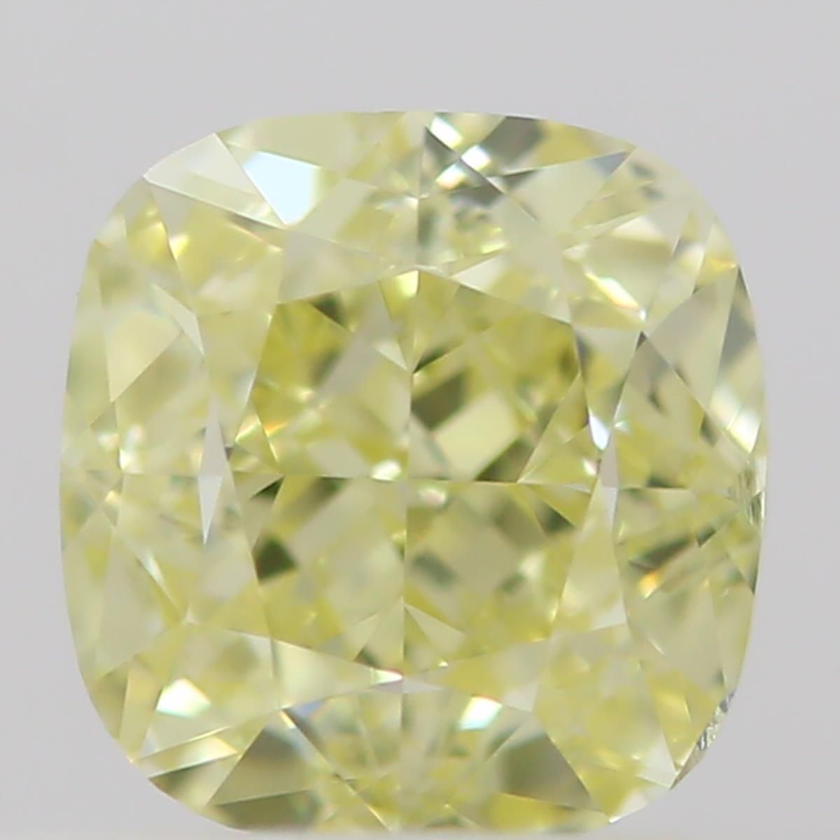 0.5 Carat Cushion brilliant Diamond Fancy  Yellow VVS2