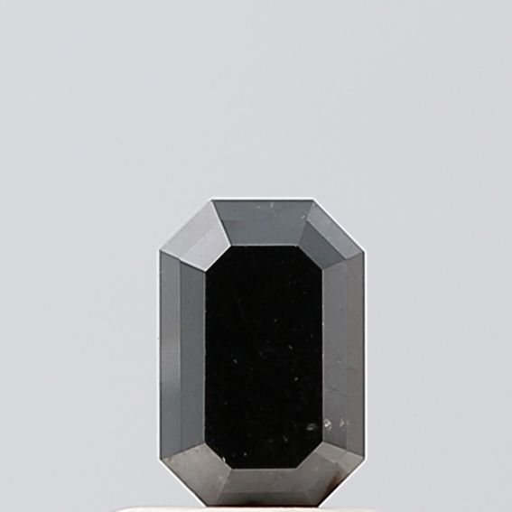 0.88 Carat Emerald Diamond Black VS1