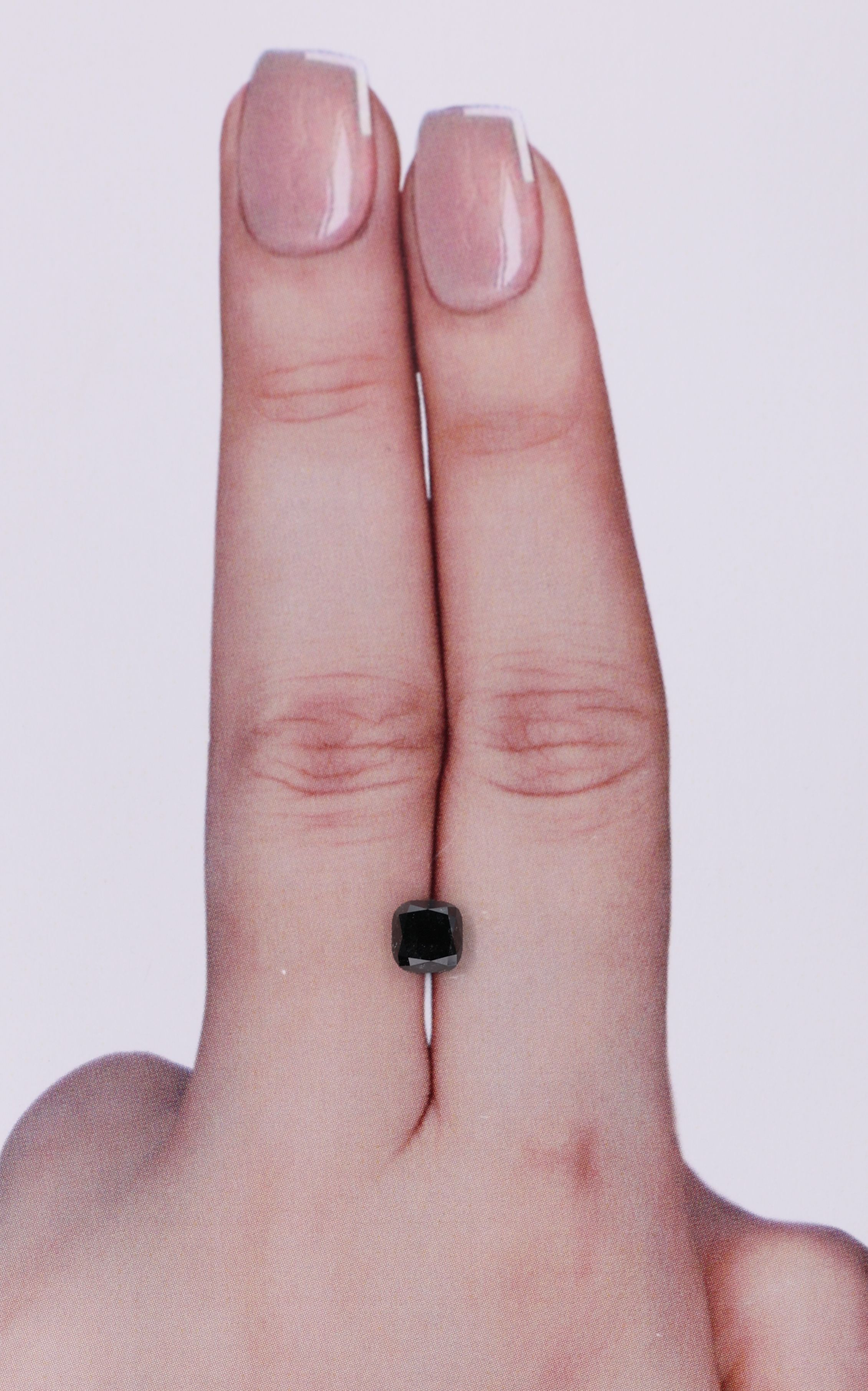 0.71 Carat Cushion brilliant Diamond Black 
