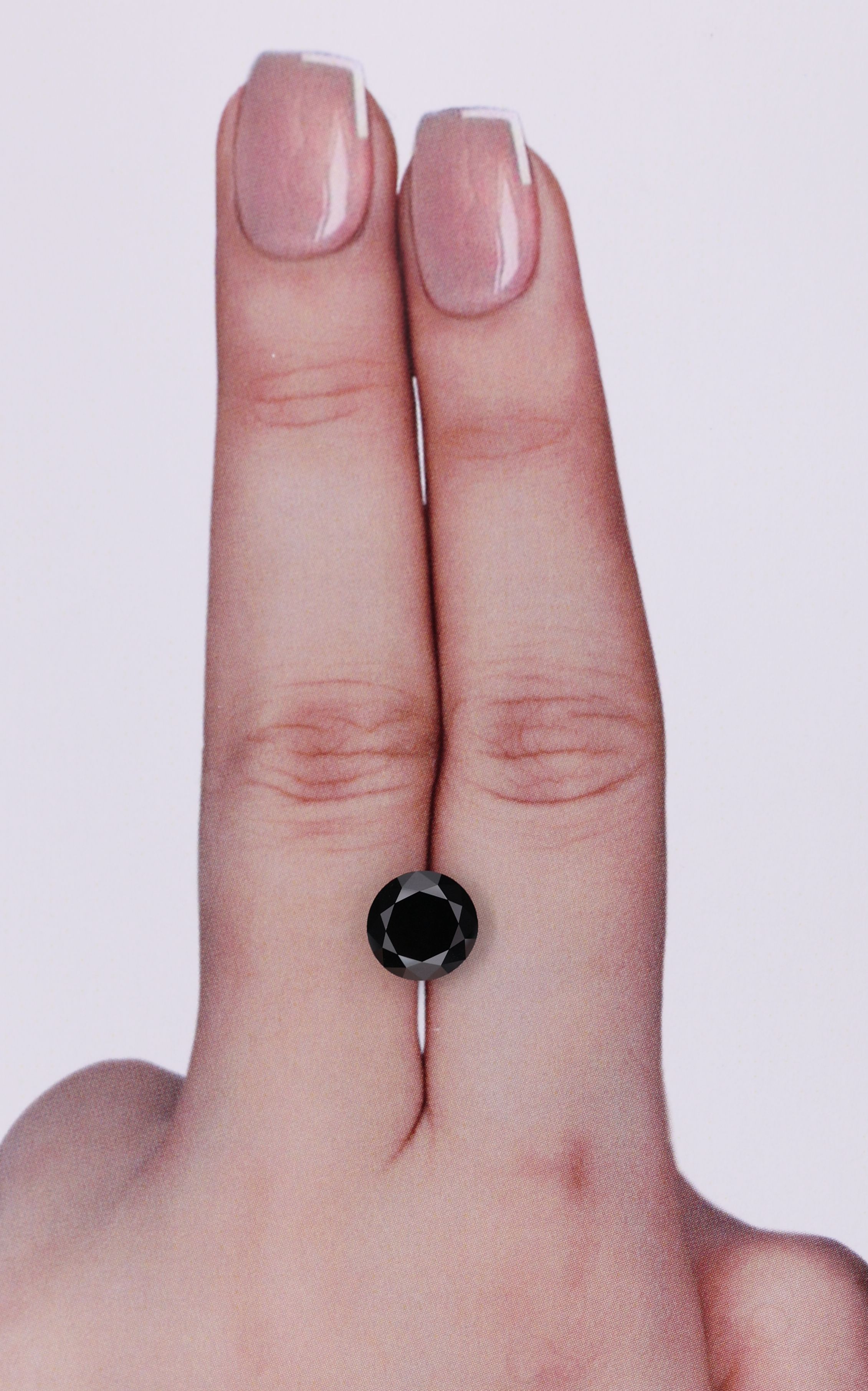 1.7 Carat Round Diamond Fancy Black VVS2