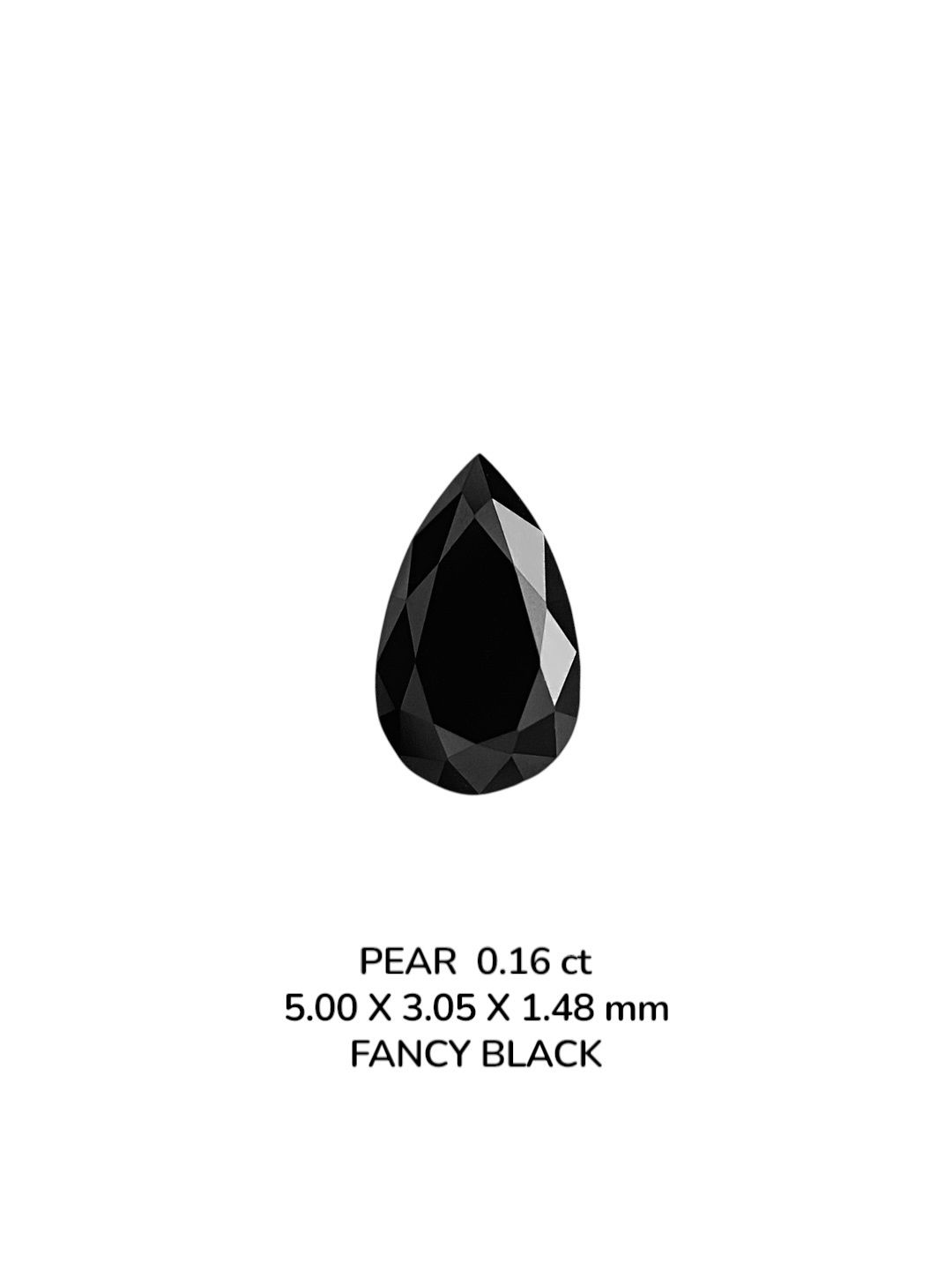0.16ct Pear BLACK VVS2