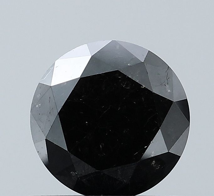 0.84 Carat Round Diamond Black VVS2