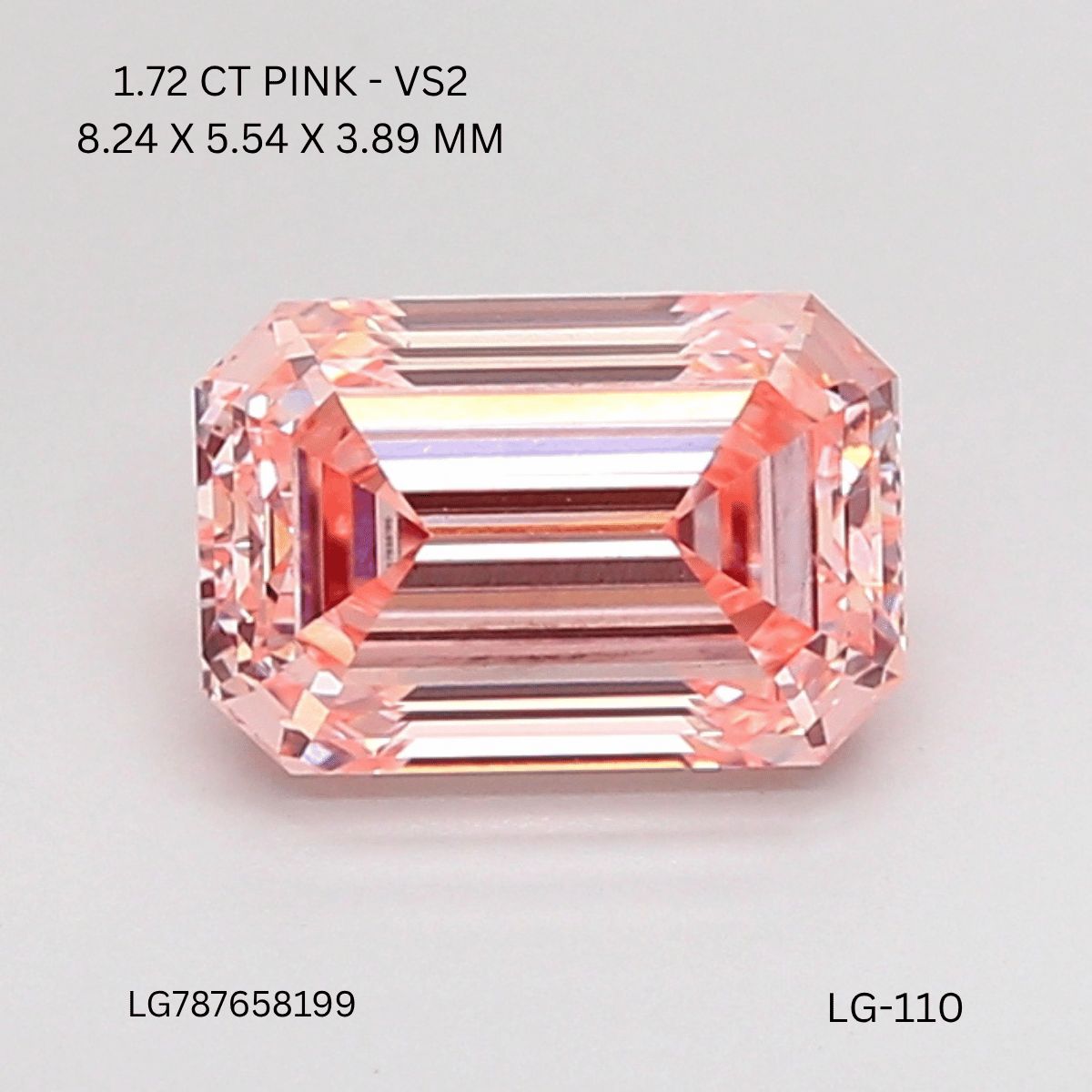 1.72 ct. emerald Lab Grown Diamond front image