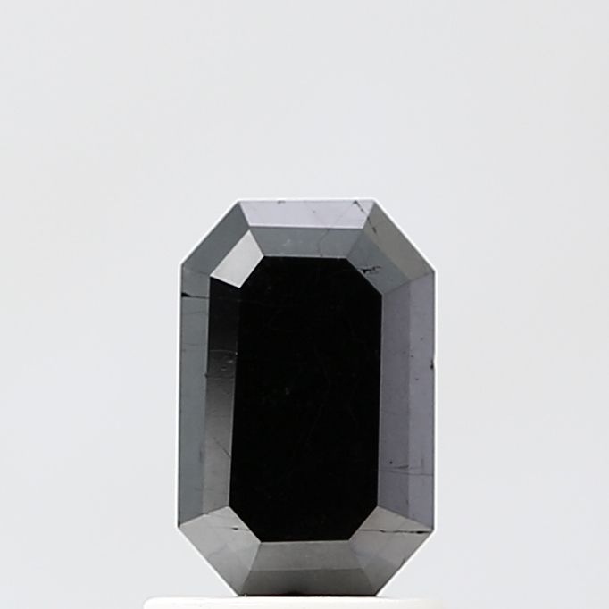 1.26 Carat Emerald Diamond Black VS1