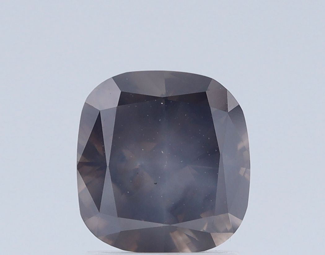2 Carat Cushion brilliant Diamond Fancy Dark Gray I2