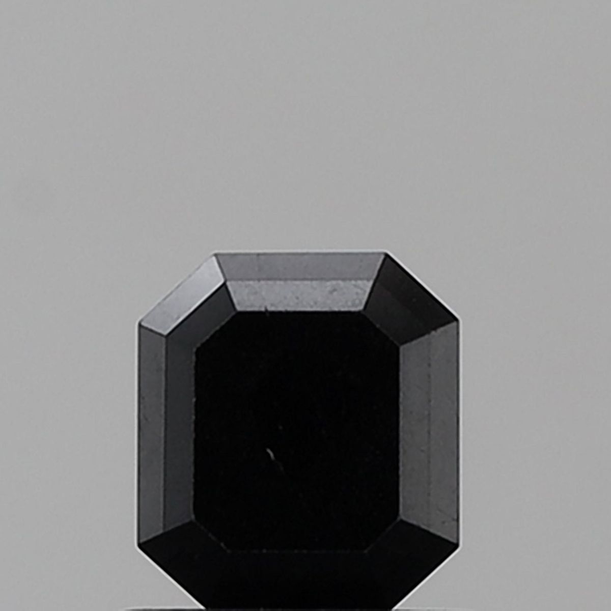0.93 Carat Emerald Diamond Black VVS2