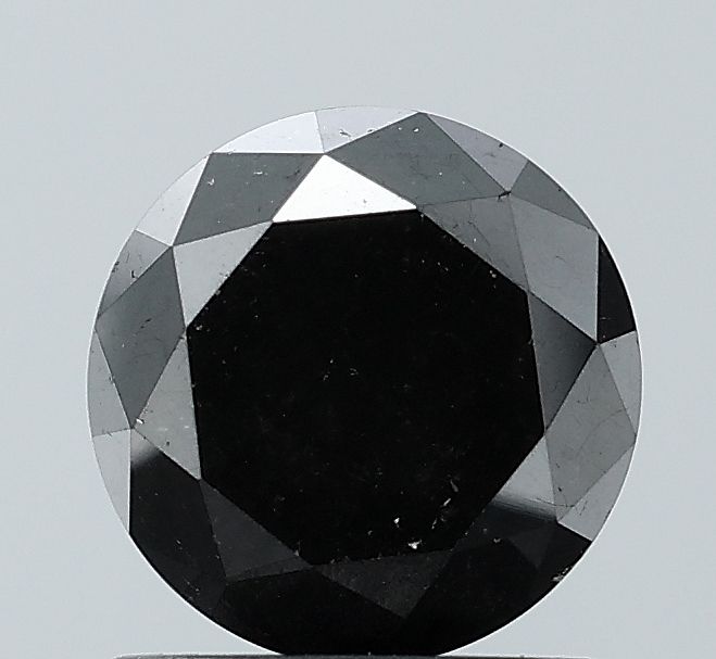 1.38 Carat Round Diamond Black VVS2