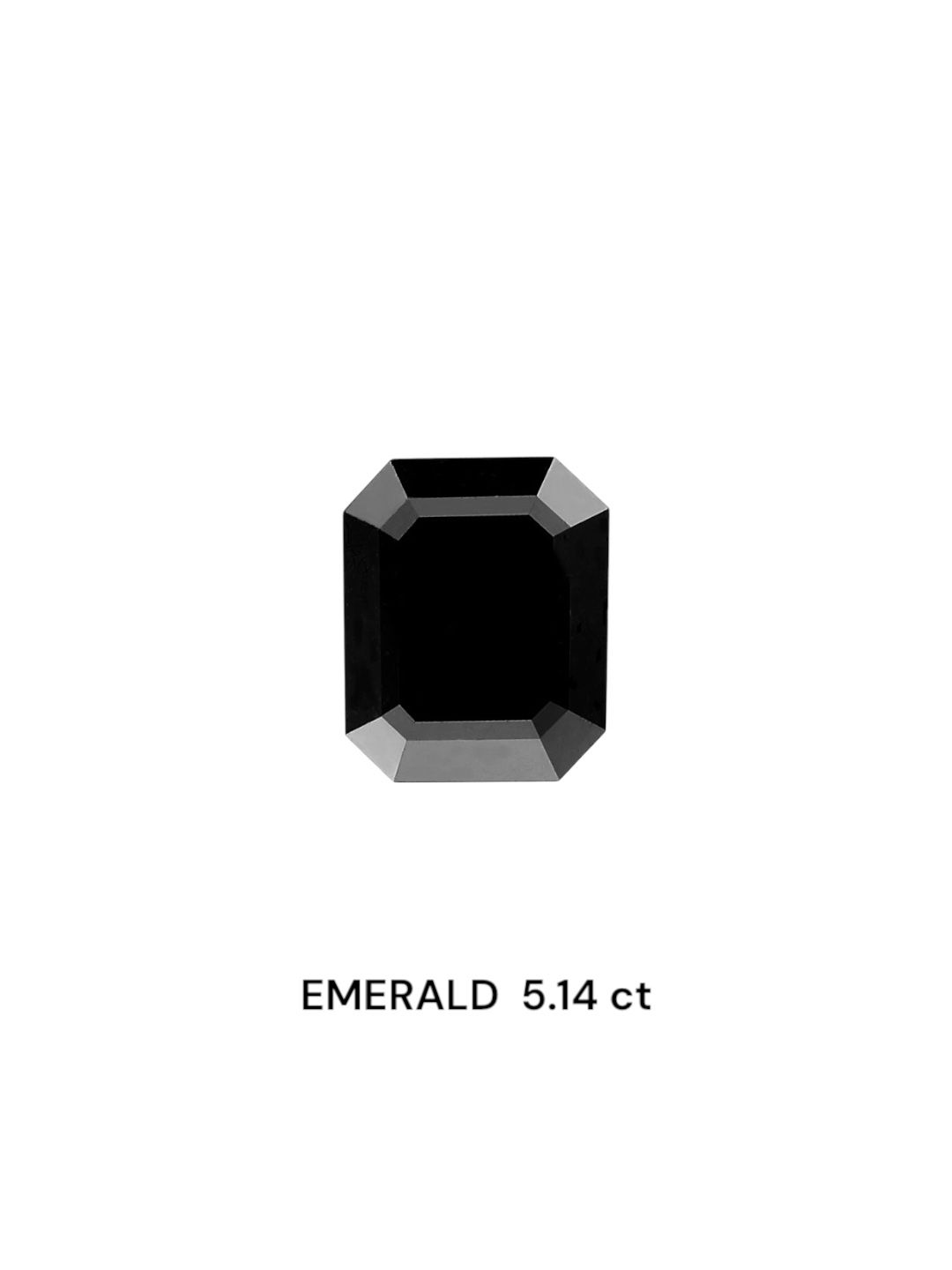 5.14 Carat Emerald Diamond Black 