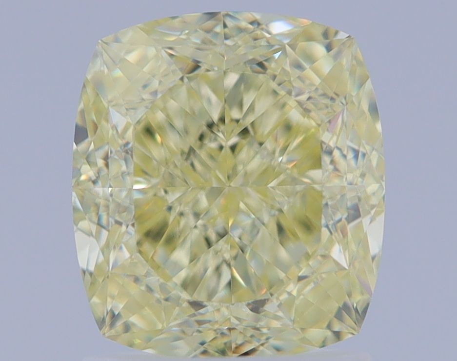 2 Carat Cushion brilliant Diamond Fancy Light Yellow VVS2