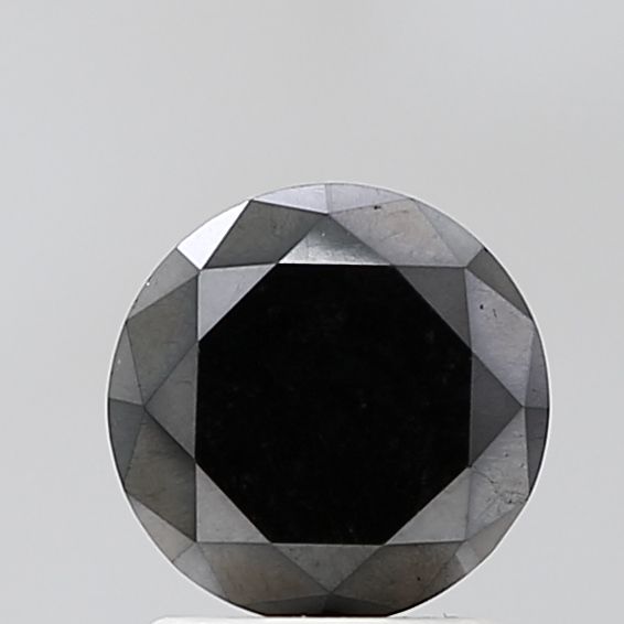 1.72 Carat Round Diamond Black VVS2